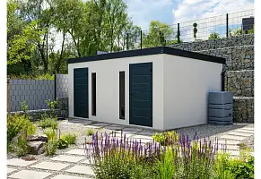 OIKA® Zahradní domek se dvěma dveřmi a dvěma světlíky