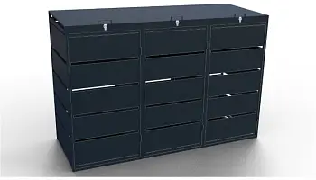 OIKA® Box na popelnice 120l - 3 box