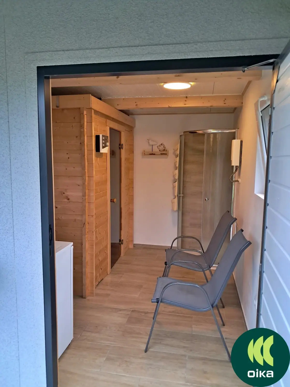 Zahradní domek se&nbsp;saunou