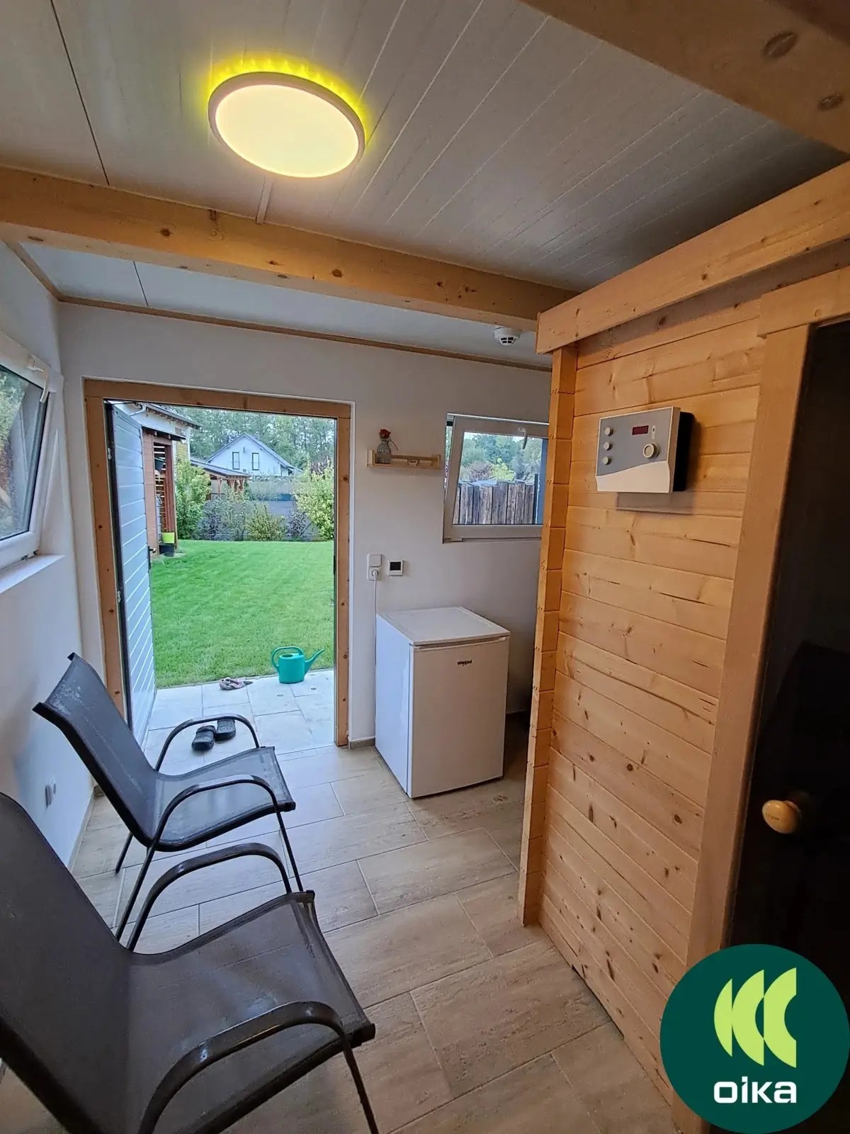 Zahradní domek se&nbsp;saunou