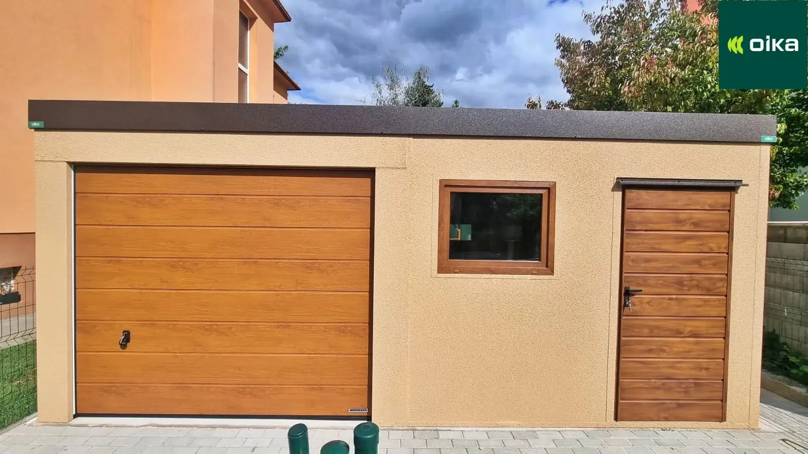 Garáž se&nbsp;zahradním domkem 6 x 9 m